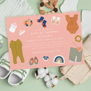 Invitation Cadeaux pour bébés neutres selon le sexe Affichage