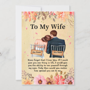 Invitation Cadeaux pour femme   Lettre à ma femme Amour de ma