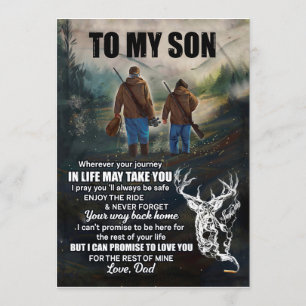 Invitation Cadeaux pour Fils   Lettre à Mon Fils Amour De Pap