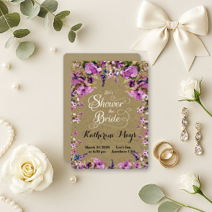 Invitation Cadre Bachelorette de fleur sauvage