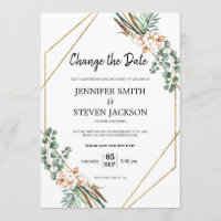 Cadre Boho Pailleté de Verdure Changer la Date