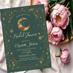 Invitation Cadre de lune céleste étoilée Shower de mariage ve