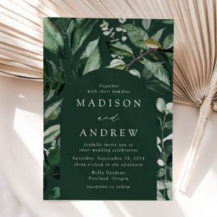 Invitation Cadre de mariage à verdure abondante
