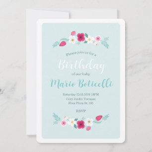 Invitation Cadre de roses vintage shabby chic
