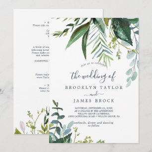 Invitation Cadre de verdure d'été tout en un Mariage