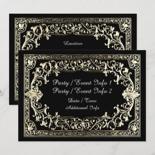 Invitation Cadre Doré pour Toute Occasion