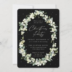Invitation Cadre élégant de snowberry + eucalyptus pour fête 