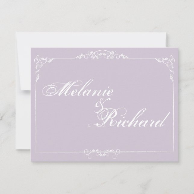 Invitation Cadre en porcelaine lilas (Devant)