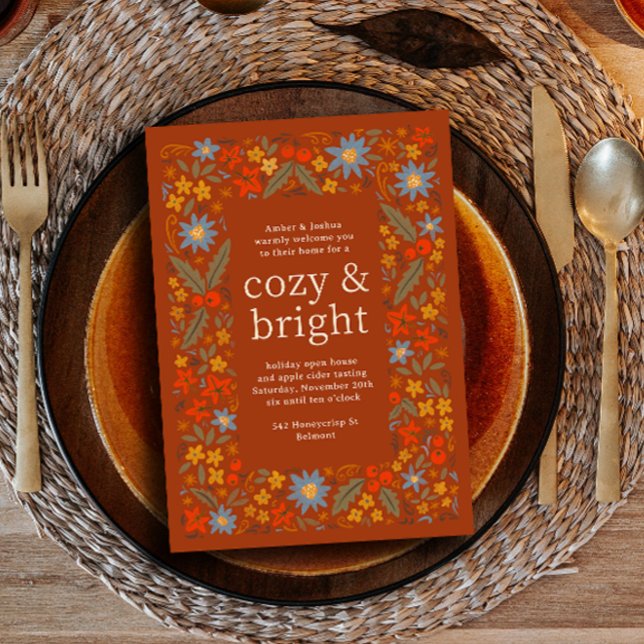Invitation Cadre Floral Automnal de Fête Champêtre (Créateur téléchargé)