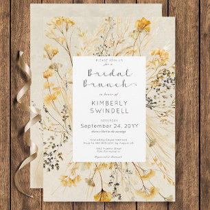 Invitation Cadre floral de champs automnaux rustiques pour br
