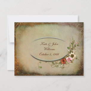 Invitation Cadre floral de renouvellement de vœux