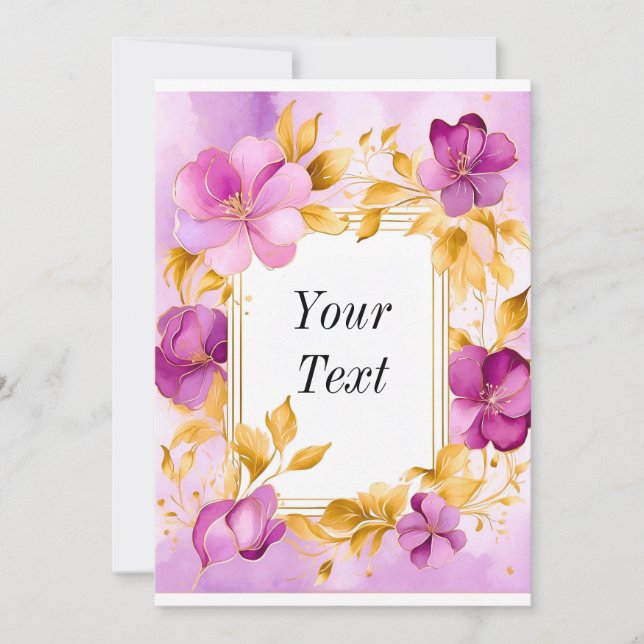 Invitation Cadre floral magnifique (Devant)