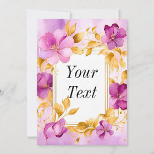 Invitation Cadre floral magnifique