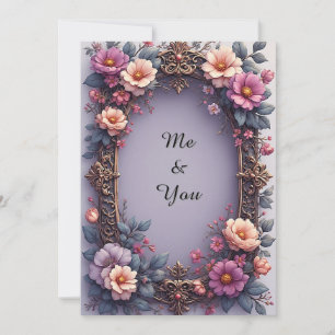 Invitation Cadre floral orné