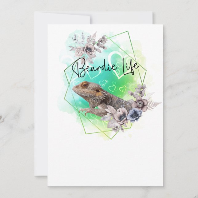 Invitation Cadre géométrique Dragon à oreilles (Devant)