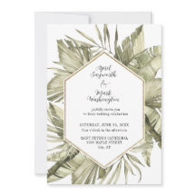 Cadre Mariage Boho Palm Leaf