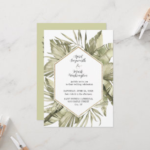 Invitation Cadre Mariage Boho Palm Leaf