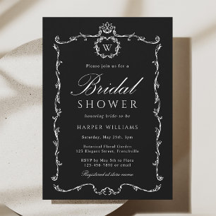 Invitation Cadre Mariage Champêtre Moderne Classique Noir