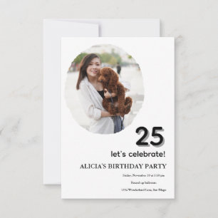 Invitation Cadre photo customisé 25e anniversaire