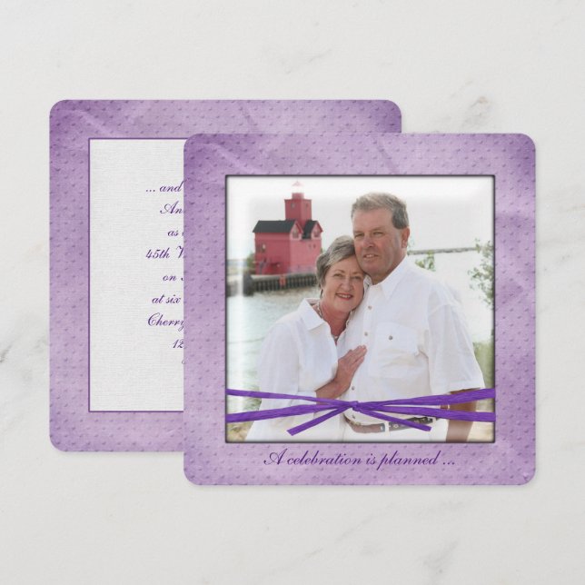 Invitation Cadre photo fête anniversaire (Devant / Derrière)