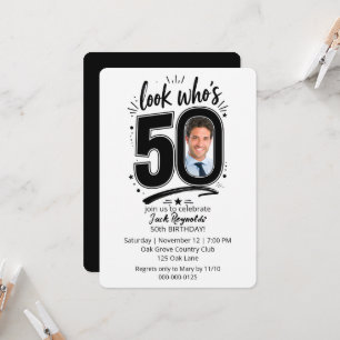 Invitation Cadre photo pour fête des 50 ans