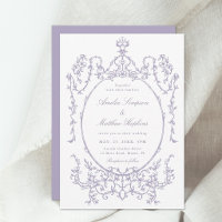 Cadre romantique français mariage lavande