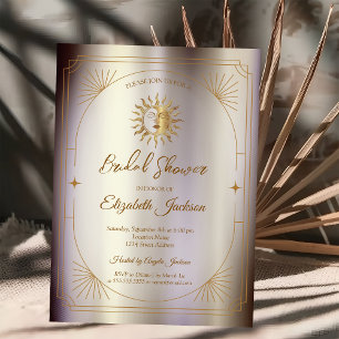 Invitation Cadre Soleil Céleste Magique
