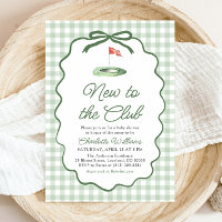 Cadre Vert Sauge Golf Nouveau au Club Baby Shower