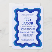 Cadre Wavy Frame Moderne Chic Bat mitzvah de barre