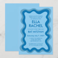 Cadre Wavy Frame Moderne Chic Bat mitzvah de barre