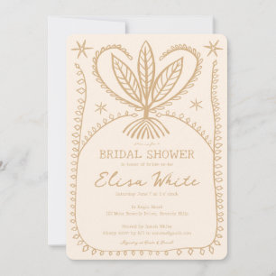 Invitation Cadre Whimsical Boho Elegant Fête des mariées PERS