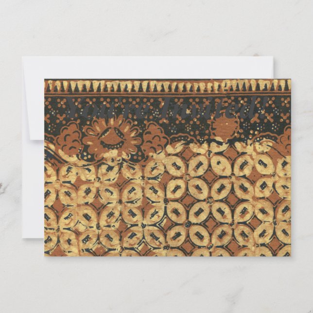 Invitation Café Bean Batik Art Motif Design (Devant)