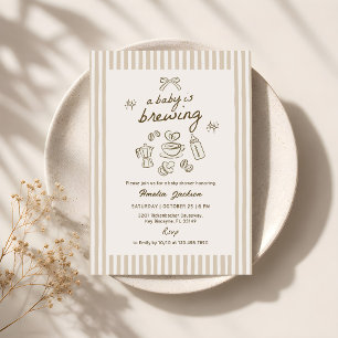 Invitation Café Bébé est en train de brasser la Baby Shower