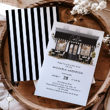 Café Bébé Noir et Blanc Paris Baby Shower