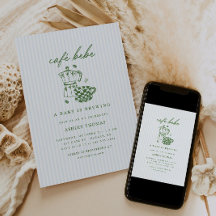 Cafe Bebe Shower | Bébé vert et bleu en route