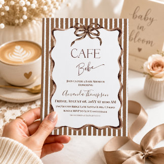Invitation Cafe Bebe Shower de Bébé Café
