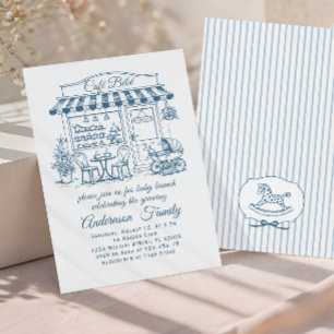 Invitation Cafe Branché Bebe Café Français Baby Shower