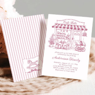Invitation Cafe Branché Bebe Café Français Baby Shower