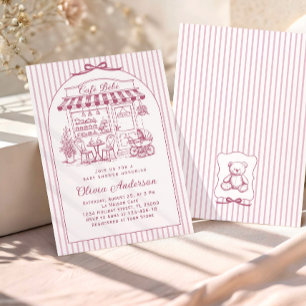 Invitation Cafe Branché Bebe Salon de Thé Café Fête de Bébé