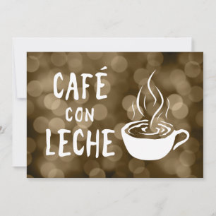 Invitation café con leche bokeh