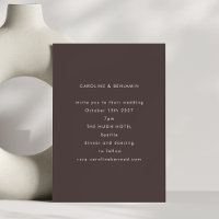 Café d'automne minimaliste moderne Mariage Brown