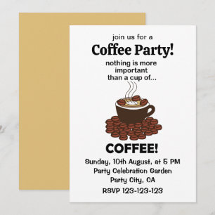 Invitation café drôle pour les amateurs de café
