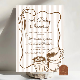 Invitation Café fantaisiste un bébé fait du café baby shower