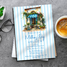 Invitation Café italien La Dolce Vita Fête des Mères Brunch
