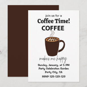 Invitation Café Me Rend Heureux Café