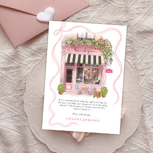 Invitation Cafe Parisien Bonjour Bebe Arc-en-ciel Merci