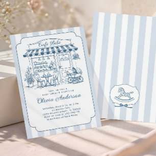 Invitation Cafe Tendance Bebe Salon de Thé Baby Shower