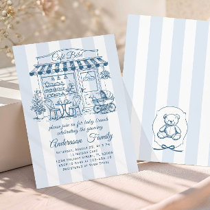 Invitation Cafe Tendance Bebe Salon de Thé Baby Shower