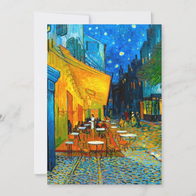 Invitation Café Terrasse de nuit de Van Gogh (Devant)