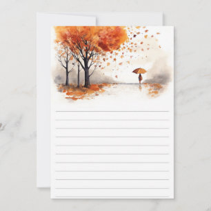 Invitation Cahier à reliure rigide Feuilles d'automne Jou f